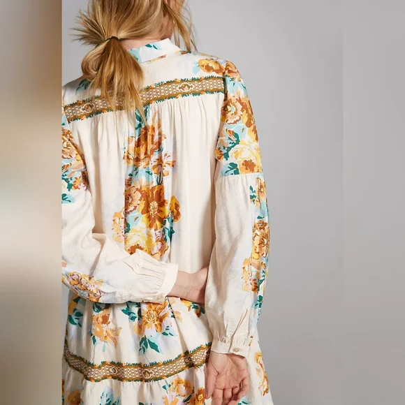 Tiered Mini Shirtdress - Picture 2 of 13